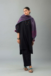 Grey silk square scarf 