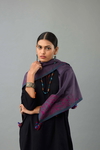 Grey silk square scarf 