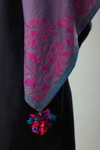 Grey silk square scarf 