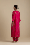Fuchsia Silk Straight Kurta With Straight Pants
