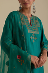 Persian Green Silk Organza Dupatta