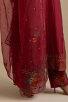 Barn Red Silk Organza Dupatta