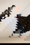 Black Double Breasted Kalidar Angrakha Set