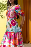 Vibrant Floral Maxi Dress