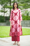 2Pc Clara Tie Dye Set -Wine
