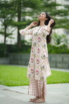 Lilly Kurta Set-Cream Geo Sparkle
