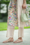Tulip Kurta Set-Cream Jaal