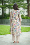 Tulip Kurta Set-Cream Jaal