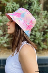 Tie-Dye Bucket Hat - Pink & Blue