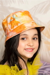 Kids Tie-Dye Bucket Hat - Peach & Blue
