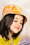 Kids Tie-Dye Bucket Hat - Peach & Blue