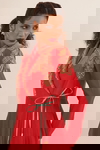 Pink Double Breasted Kalidar Angrakha Set