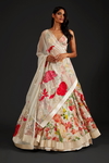 Ivory Organza Lehenga Set