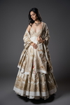 Strap Ivory Anarkali Set