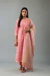 Pink Hand Block Printed Straight Cotton Kurta Set