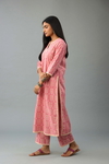 Pink Hand Block Printed Straight Cotton Kurta Set