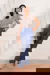 Summer Circle Printed Color Blocked Jumpsuit