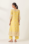 Yellow Kalidar Straight Kurta