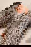Printed Draped Collared Angrakha Set