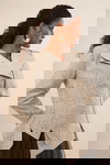 White Jacket With Floral Cutwork
