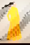 Yellow Double Breasted Kalidar Angrakha Set