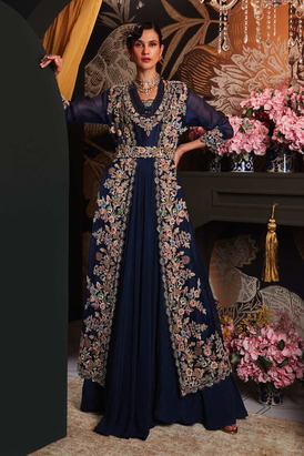 Royal Blue Anarkali Set