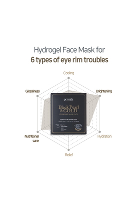 Petitfée Black Pearl & Gold Hydrogel Sheet Mask 