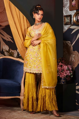 Lime Green Sharara Set
