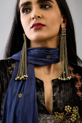 Blue Light Silk Stole