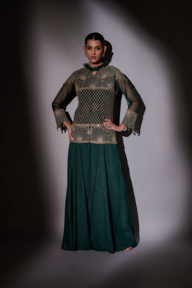 Julliet Embroidered Jacket With Sharara