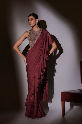 Sana Pre-Draped Frill Saree