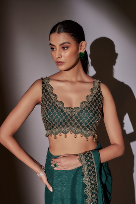 Rose Pre-Draped Saree