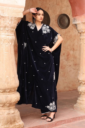 Navy Blue Kaftan Set