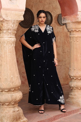 Navy Blue Kaftan Set