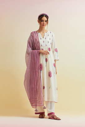 Orchid Pink Cotton Chanderi Dupatta
