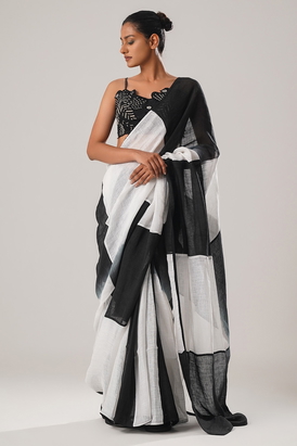 Mj Ombre Check Saree