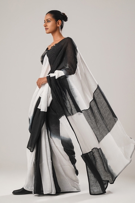Mj Ombre Check Saree