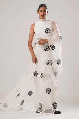 Mj Chanderi Blouse - White
