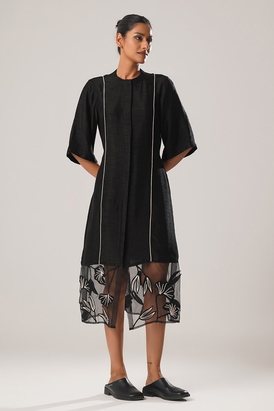 Mj Organza Panel Dress