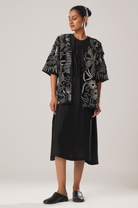 Mj Cutwork Jacket Set