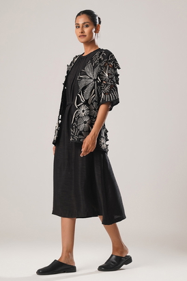 Mj Cutwork Jacket Set