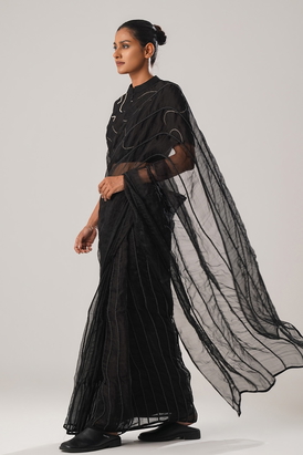 Mj Black Dori Saree