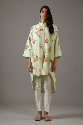 Chanderi Silk Loosefit Printed Tunic 