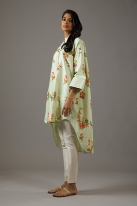 Chanderi Silk Loosefit Printed Tunic 