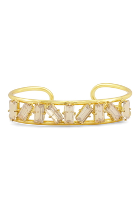 Amaana Crystal Cuff-Gold