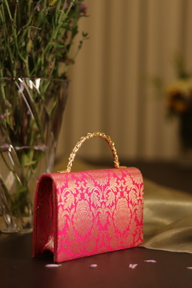 Gulab Pink Brocade Potli