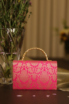 Gulab Pink Brocade Potli