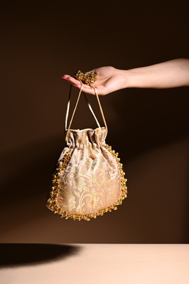 Aafreen Gold Brocade Potli