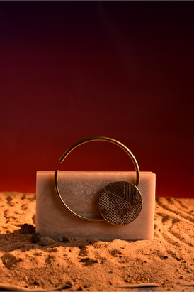 Orb Ivory Resin Clutch