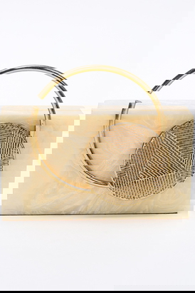 Orb Ivory Resin Clutch